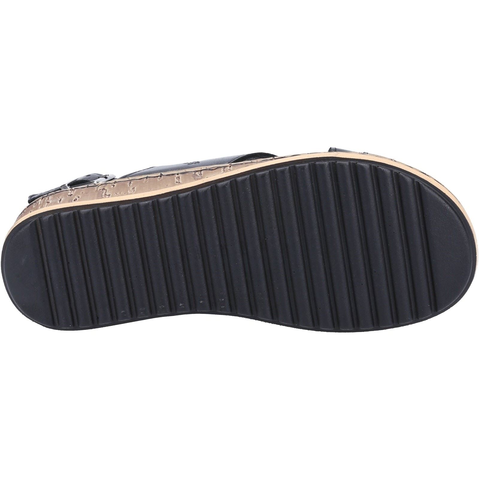 Hush Puppies Elena Damen Keilabsatzschuhe Aus Schwarzem Leder