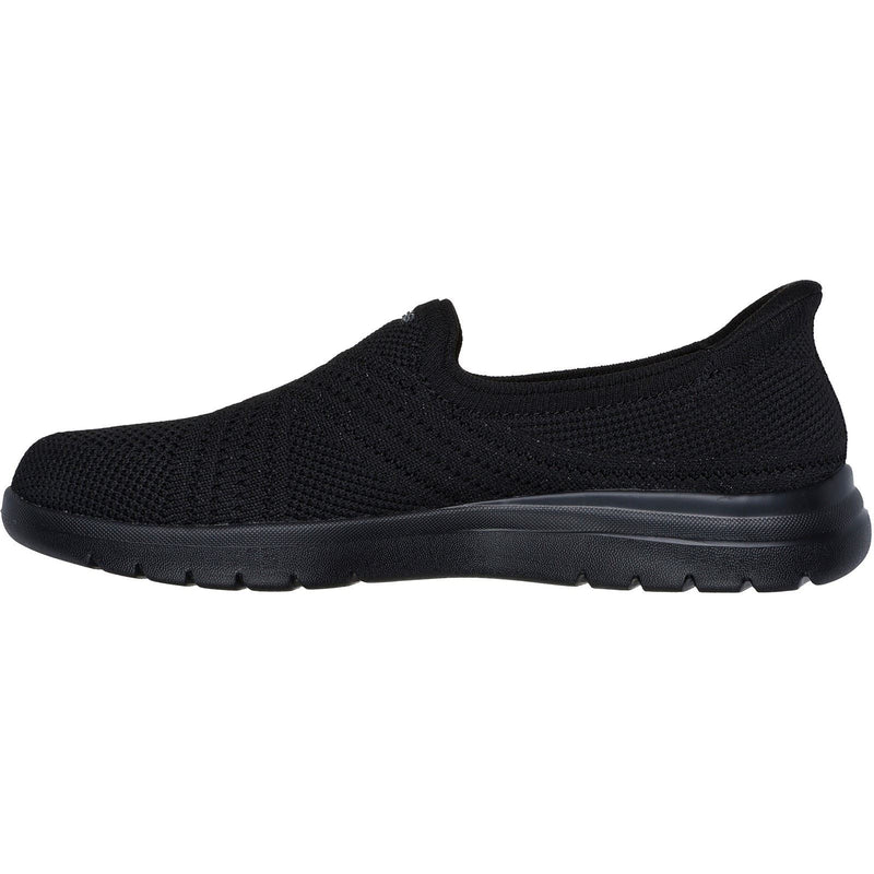 Skechers On-the-GO Flex Excellency Damen Sneaker In Schwarz Aus Textil