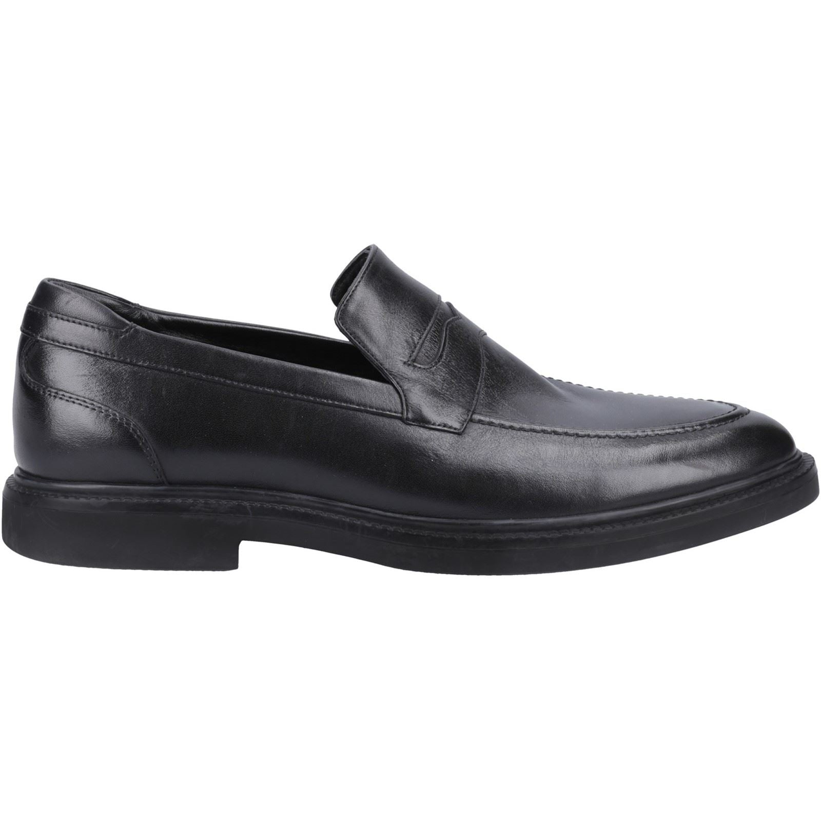 Hush Puppies Knox Herrenschwarze Lederslipper