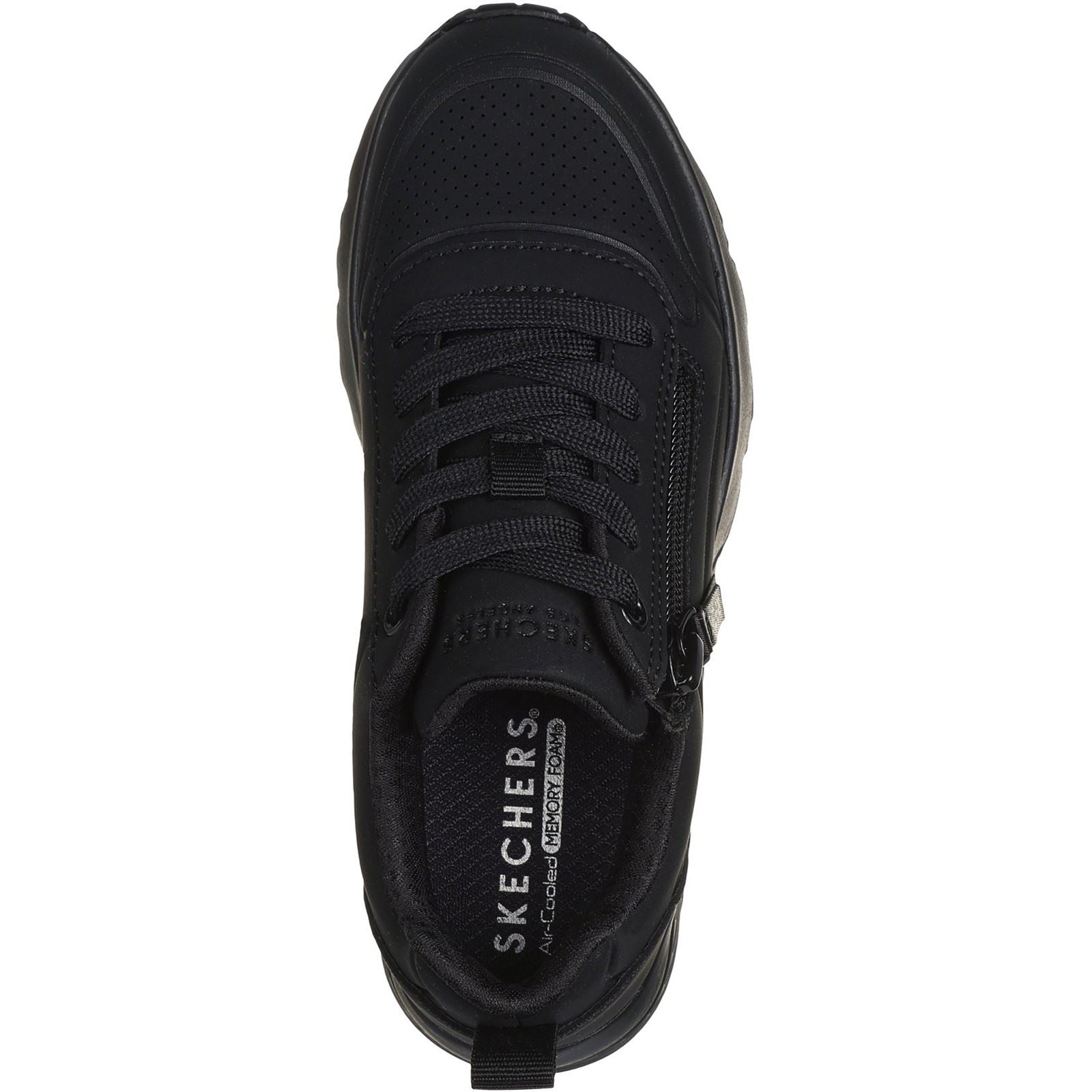 Skechers Uno Lite Easy Zip Mädchen Schwarze Farbe Sneaker Aus Polyurethan