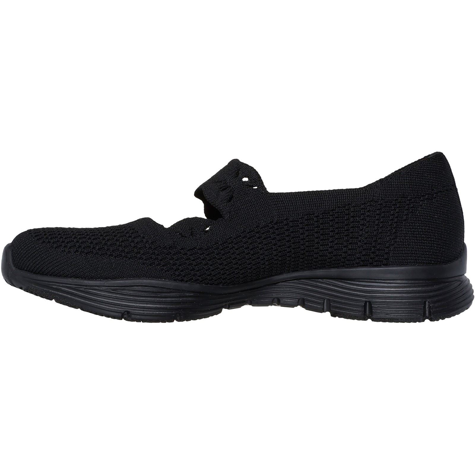 Skechers Seager Cute N' Coy Damen Sneaker In Schwarz Aus Textil