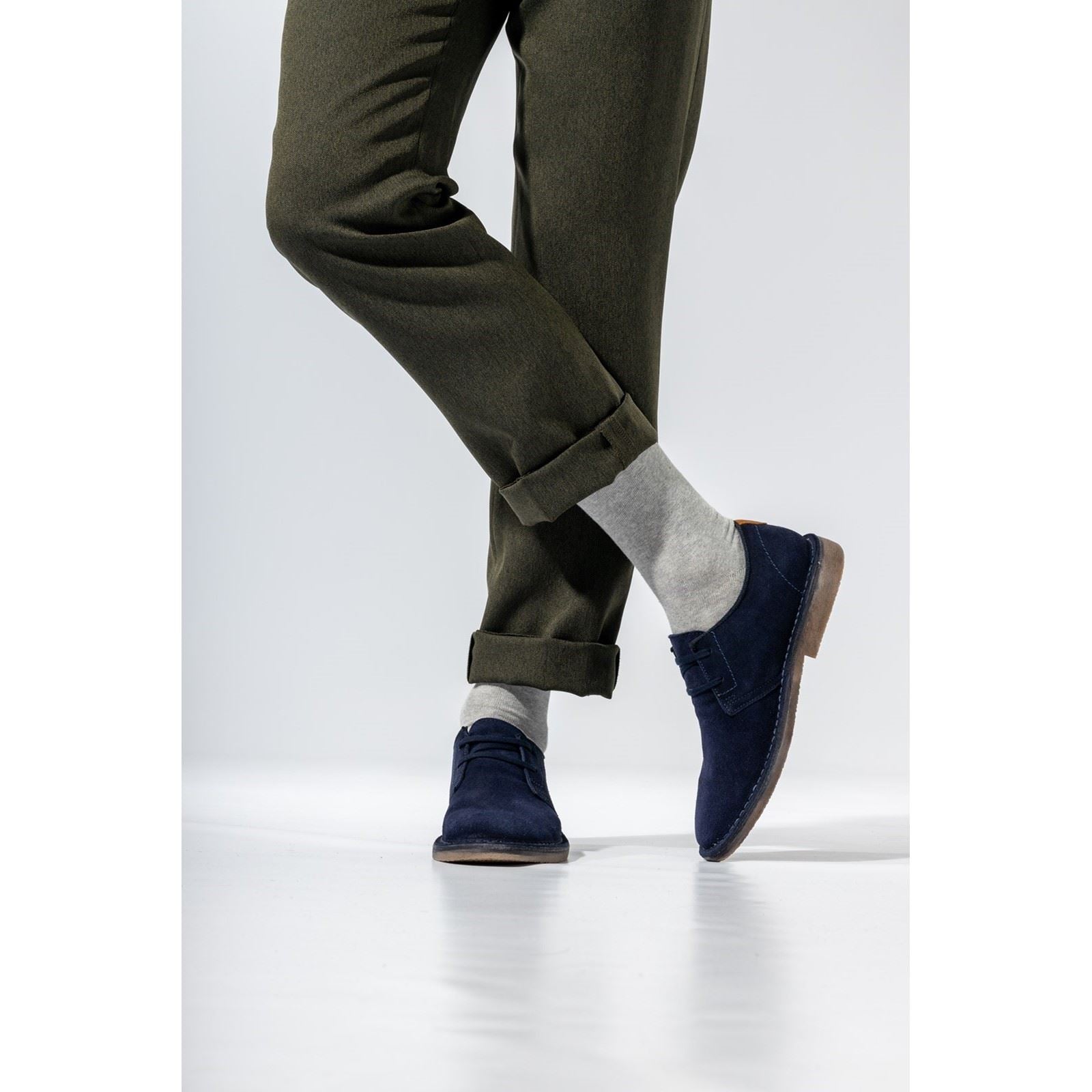 Hush Puppies Scout Wildleder Herren Navy Schnürschuhe
