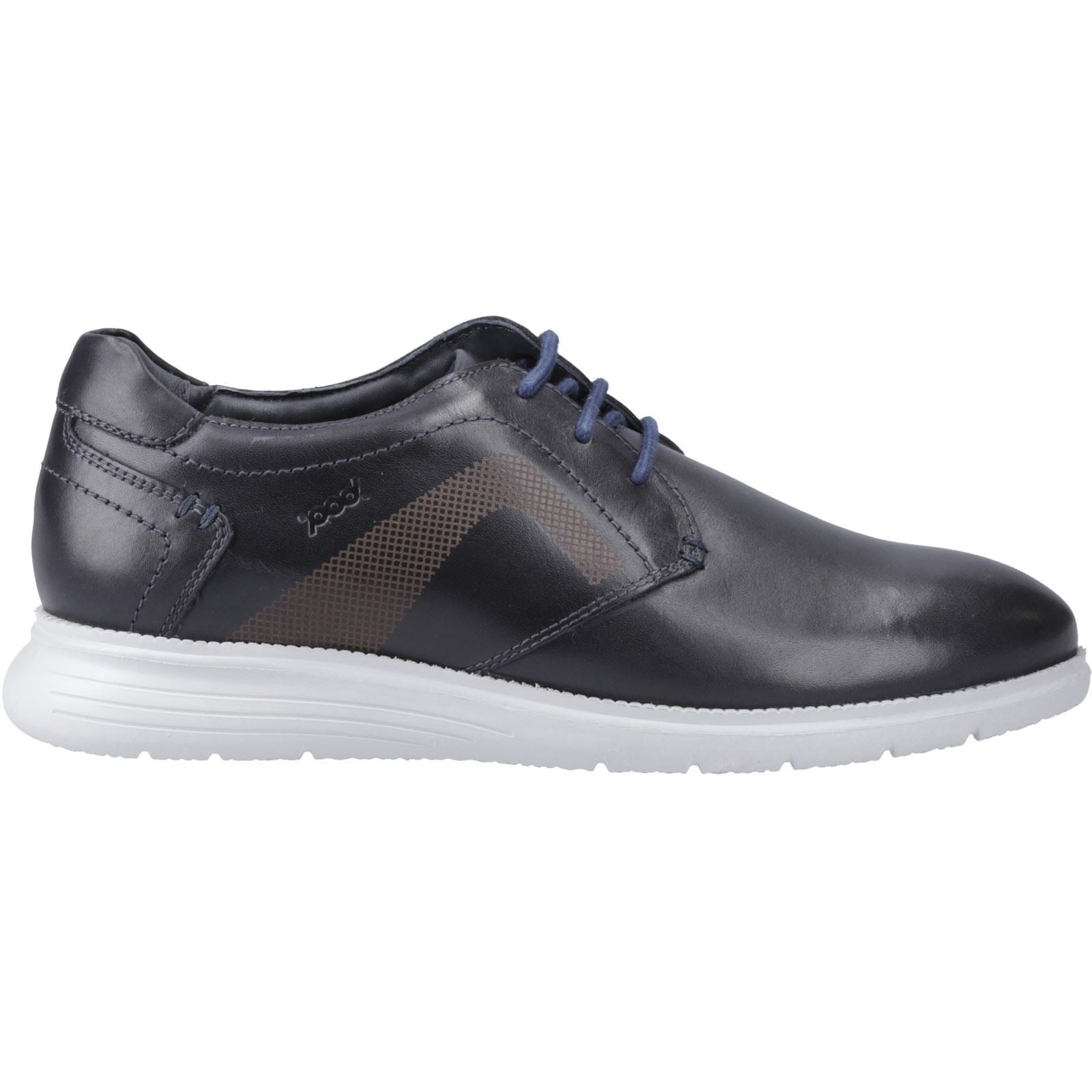 Pod Aston Leder Herren Marineblaue Schnürschuhe