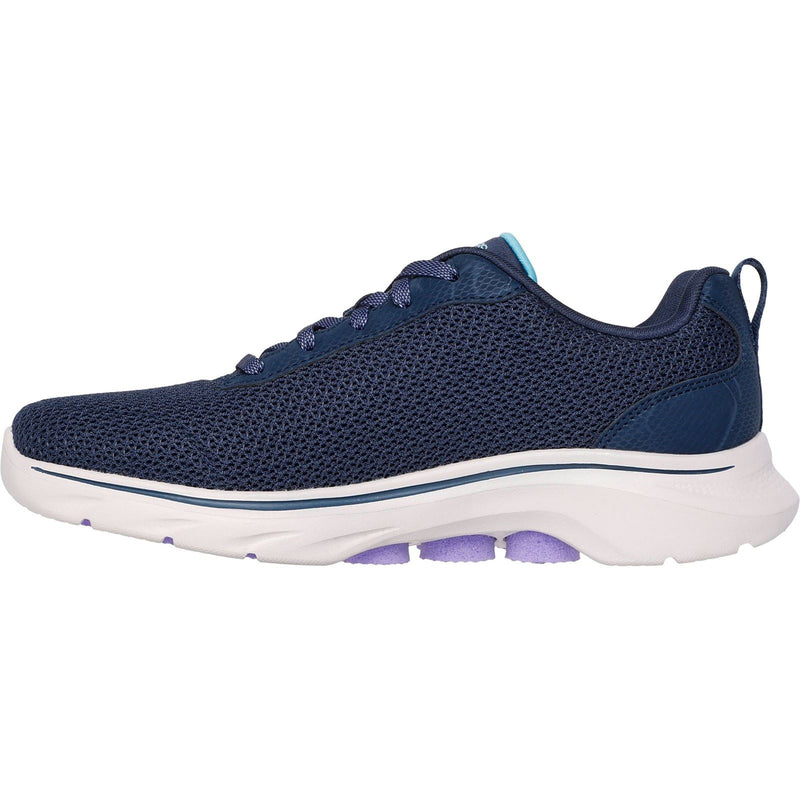 Skechers Go Walk 7 Kaylor Damen Sneakers Aus Polyester In Marineblau/Lila