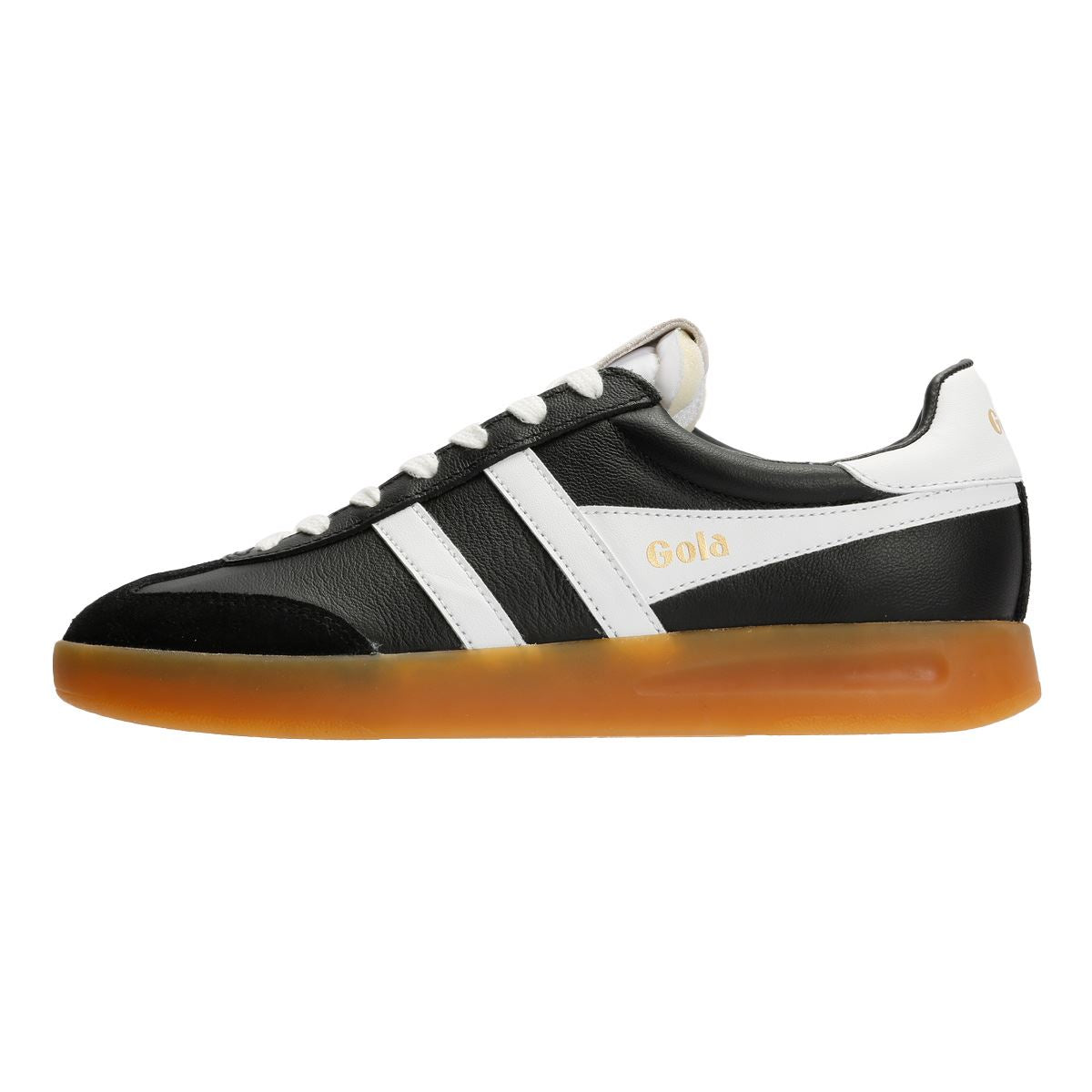 Gola Cyclone Leder Damen Schwarze Sneaker