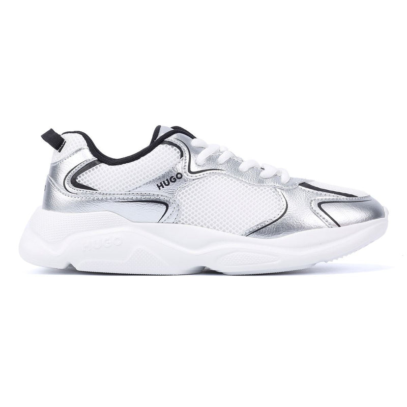 Hugo Leon Tennis Damen Silberne Sneaker