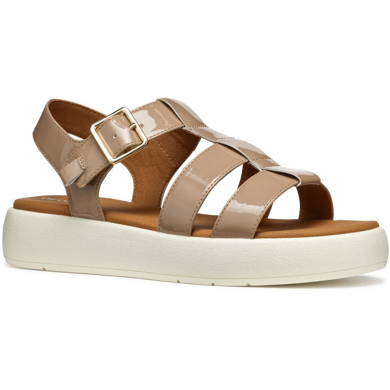 Geox D CAMALEI Synthetische Polyurethan Damen Caramel Sandalen