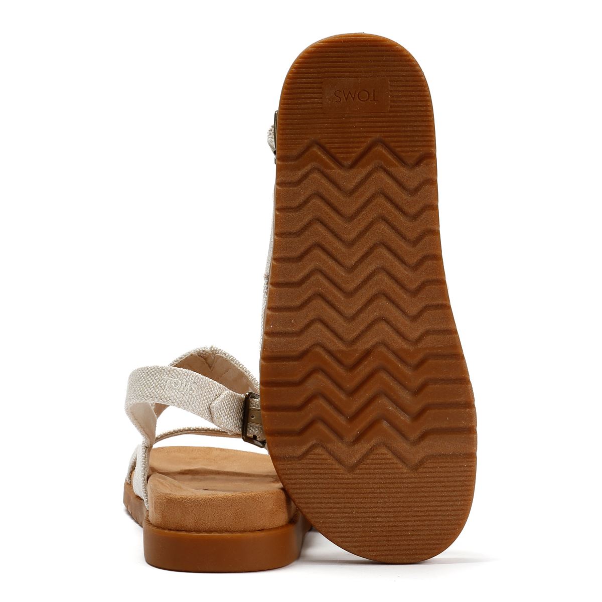 TOMS Marin Slingback Textile Damen Weiße Sandalen
