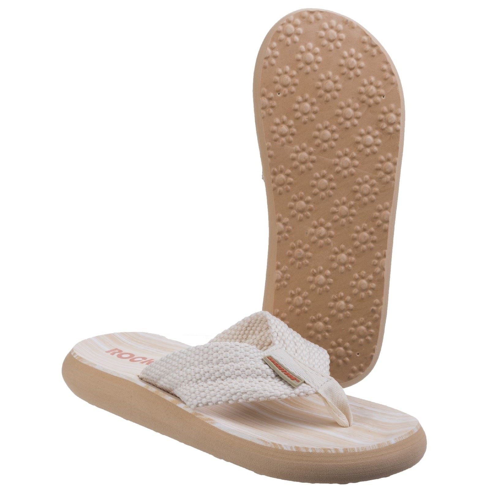 Rocket Dog Sunset Damen Zehensteg Sandalen In Creme