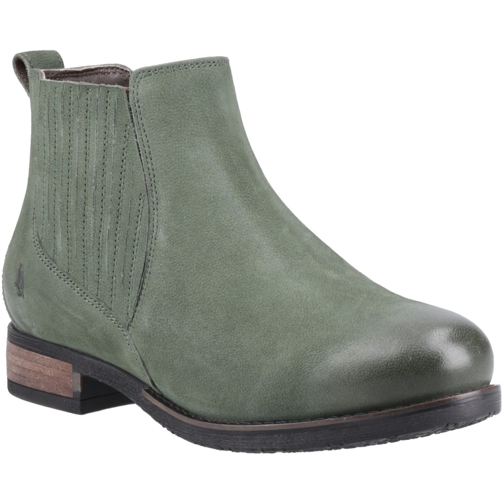 Hush Puppies Edith Damen Chelsea Stiefeletten aus grünem Leder