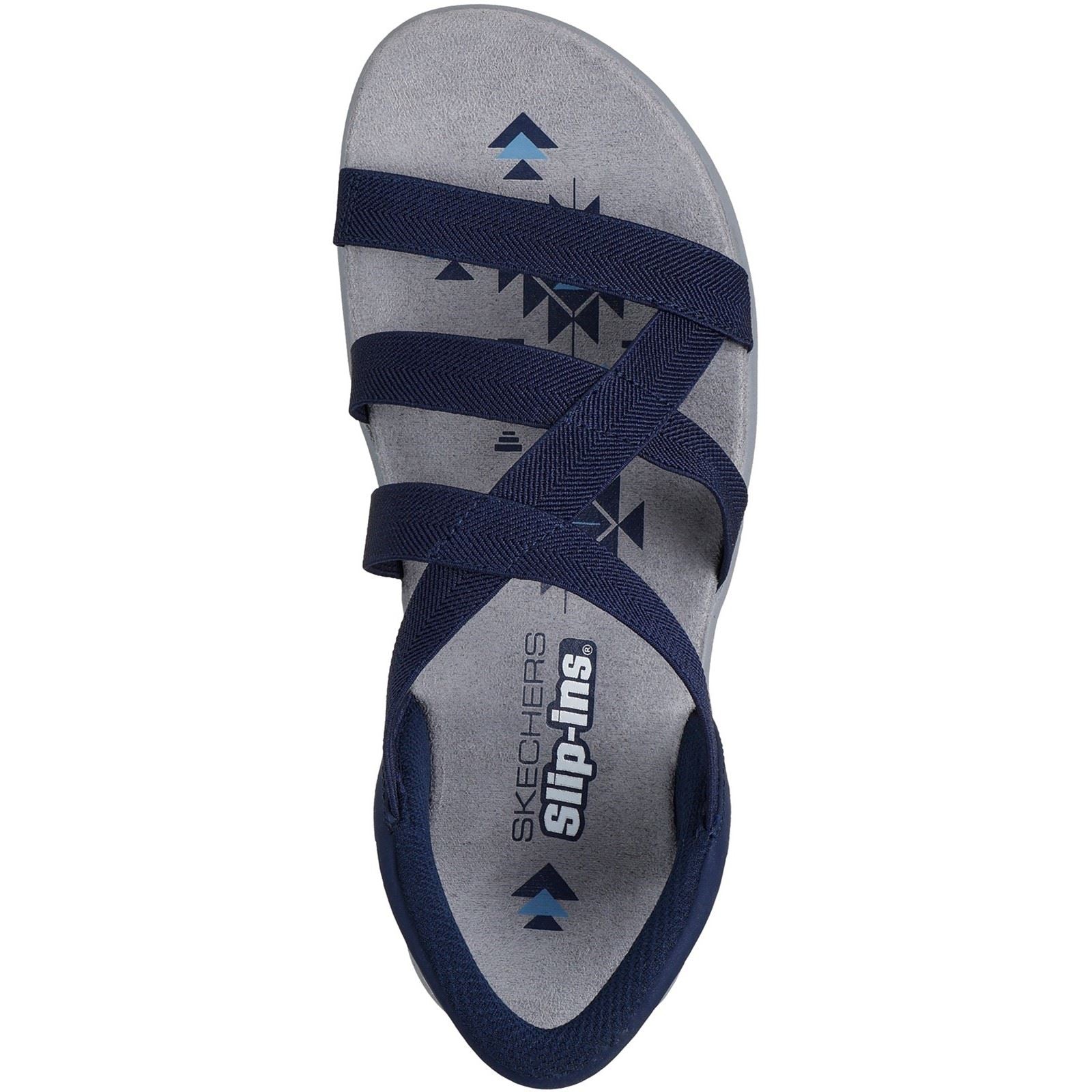 Skechers Reggae Slim - Stretch Flex Damen Navy Sandalen