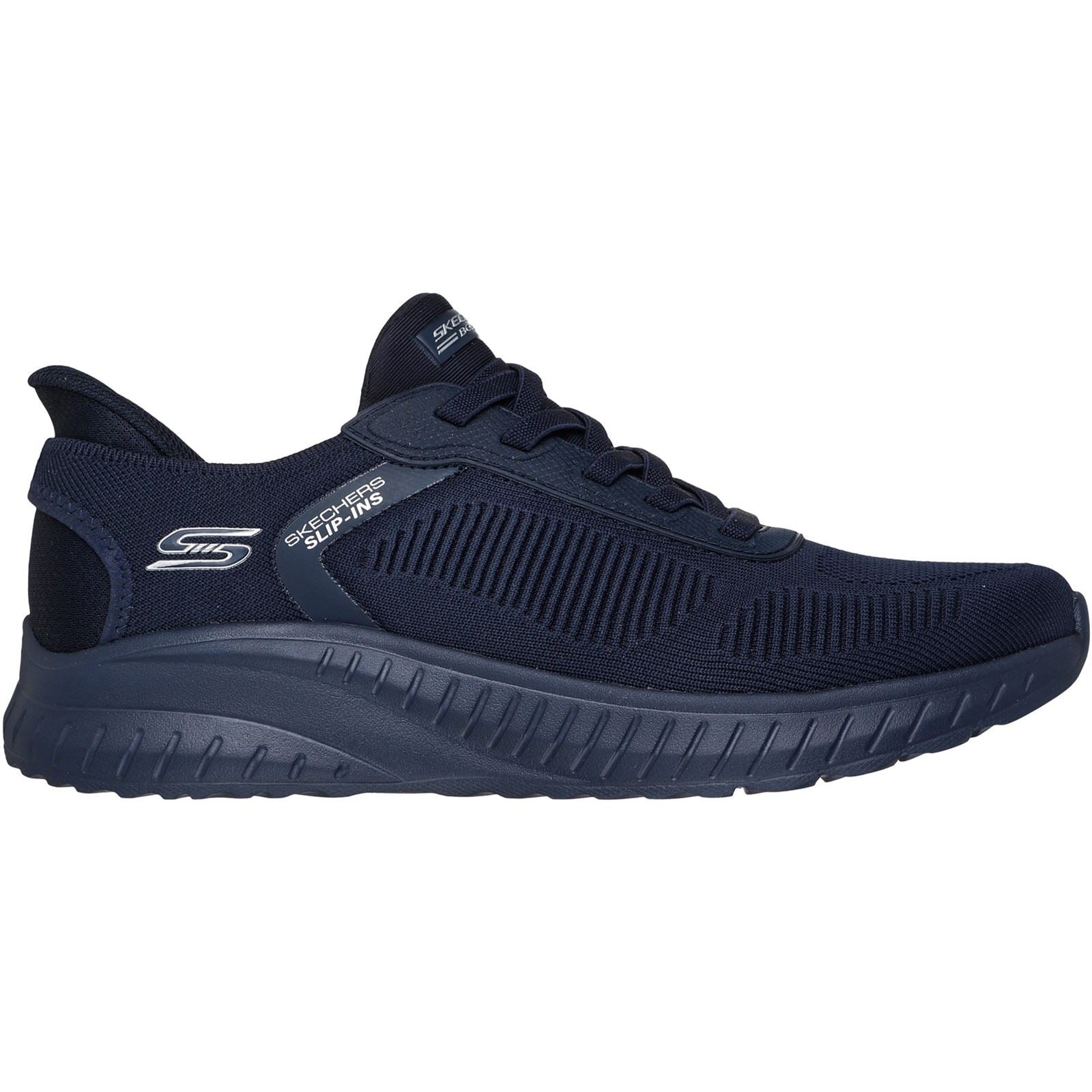 Skechers BOBS Sport Squad Chaos Solid Step Herren Dunkelblaue Stoffschuhe