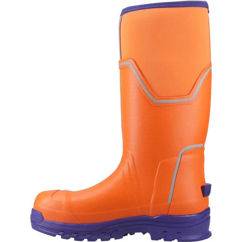 Muck Boots Grit S5 Herren Gummistiefel in Orange/Blau