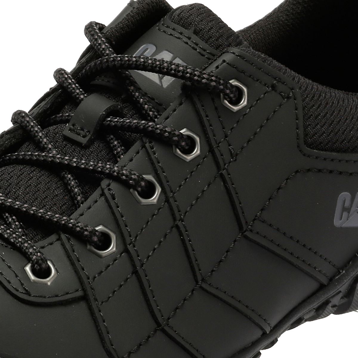 Caterpillar Instruct Wildleder Herren Schwarze Schnürschuhe