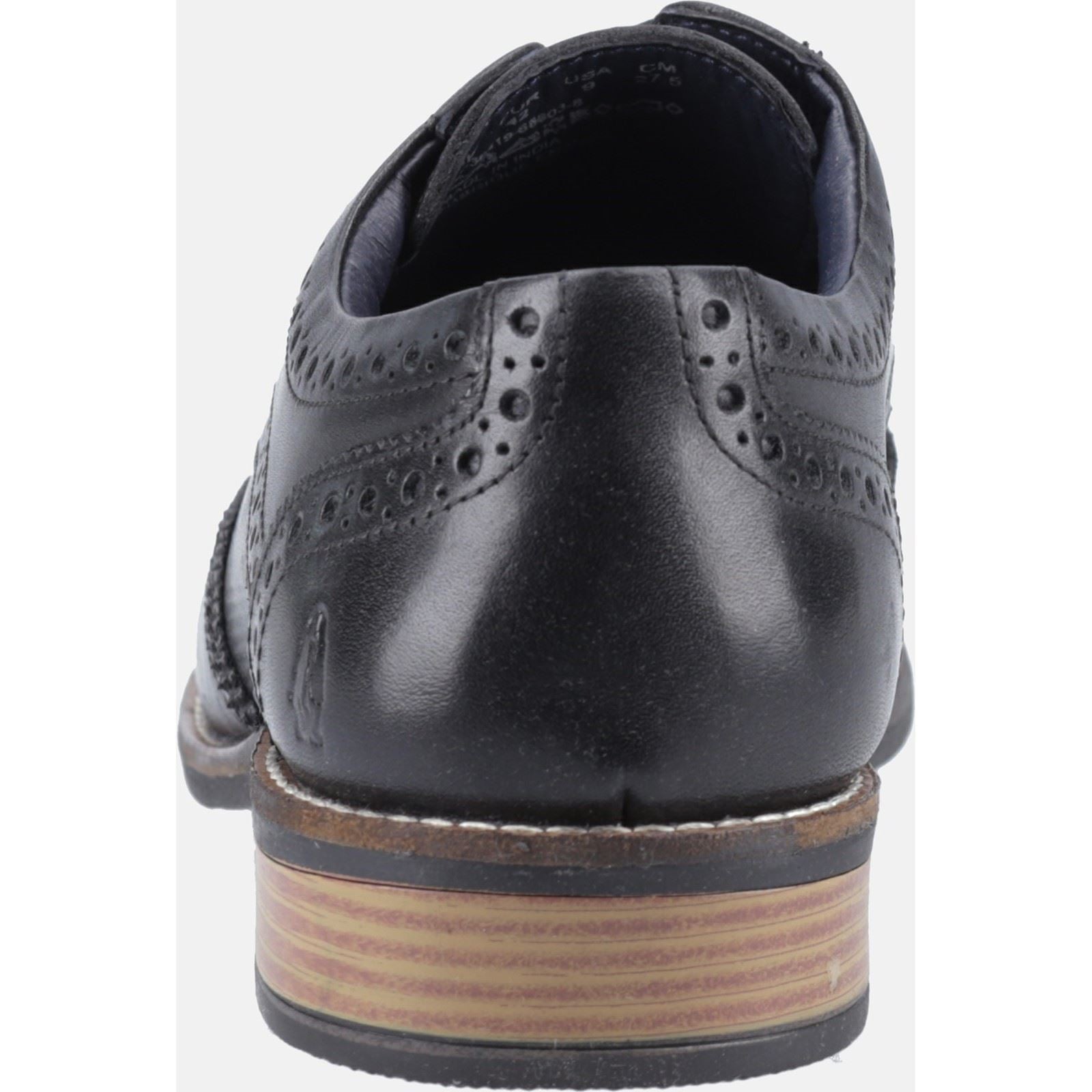 Hush Puppies Dustin Brogue Herrenschuhe Aus Schwarzem Leder