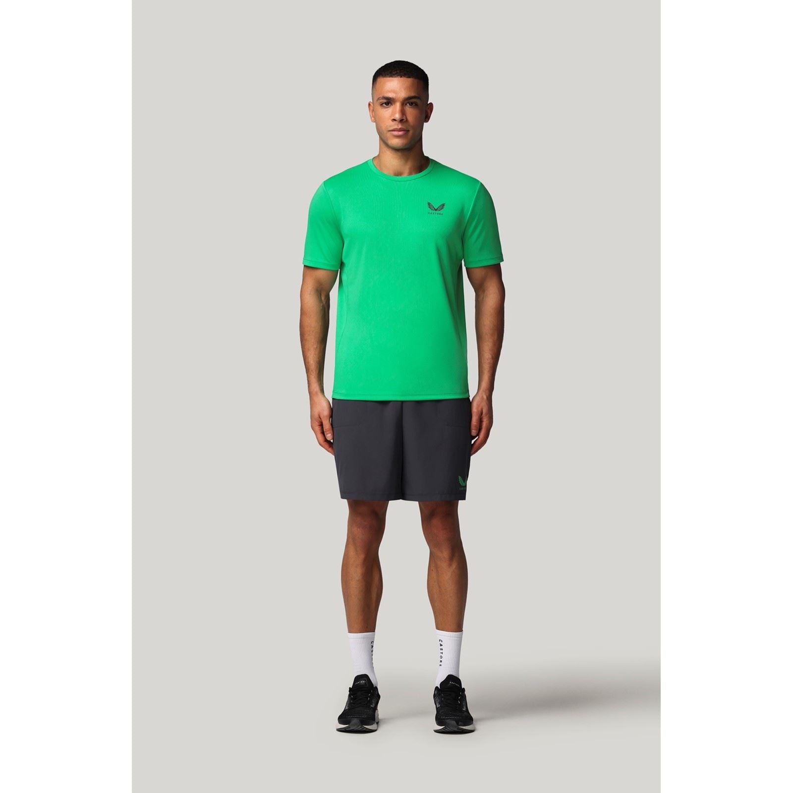 Castore Short Sleeve Polyester Herren Grünes Activewear T-Shirts