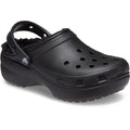 Crocs Classic Platform Lined Damen Clogs Aus Thermoplast In Schwarz