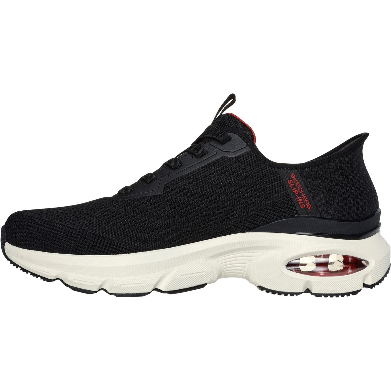 Skechers Skech-Air Ventura Vanderway Textil Herrenschuhe In Schwarz/Rot