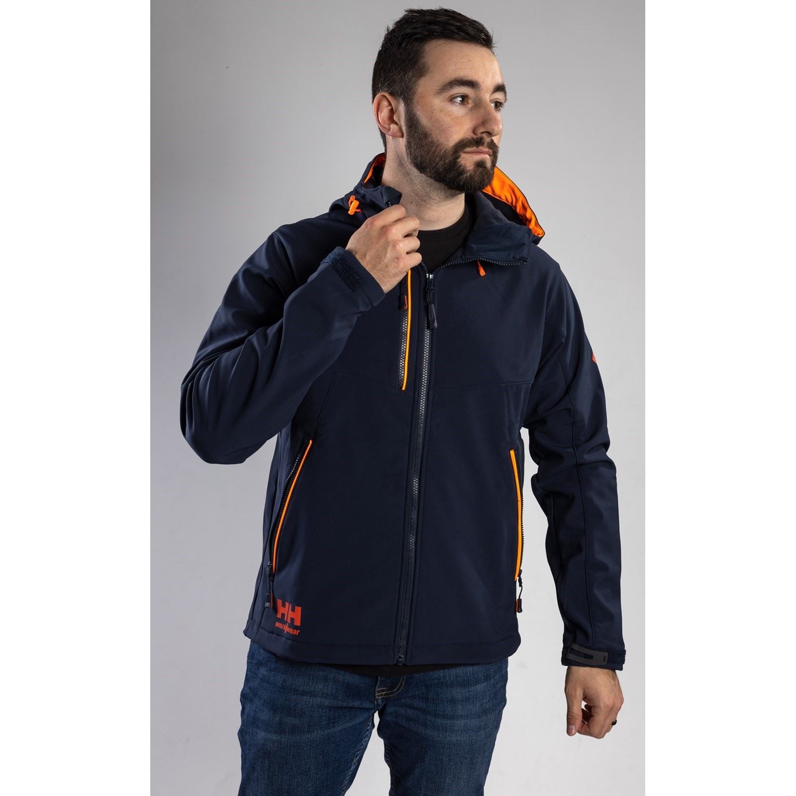 Helly Hansen Workwear Chelsea Evolution Softs Polyester Unisex Erwachsenen Blauer Kapuzenpullover