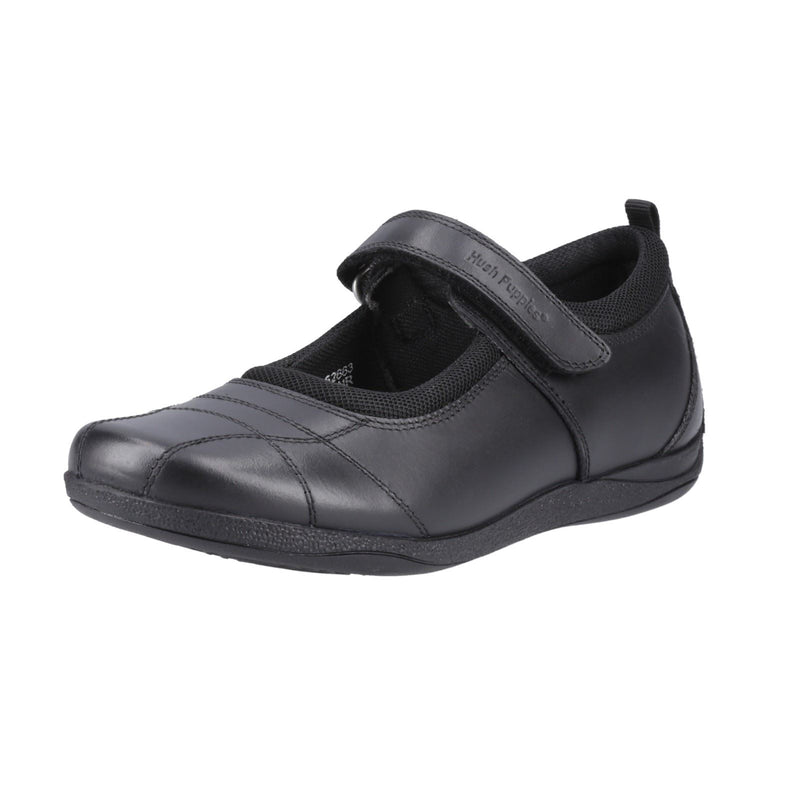 Hush Puppies Clara Senior Mädchenschuhe Aus Schwarzem Leder