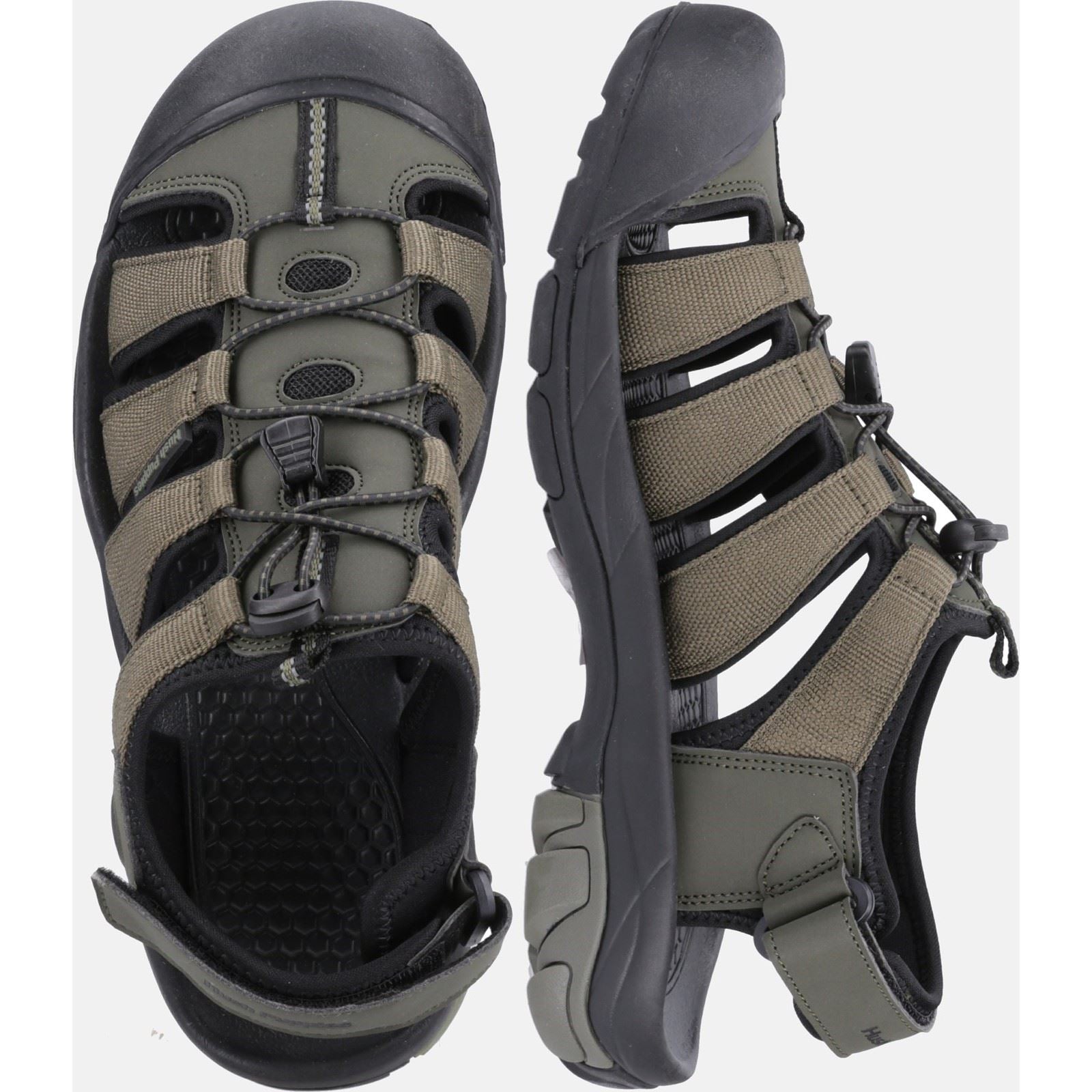 Hush Puppies Peru Polyurethan/Webbing Herren Sandalen In Khaki