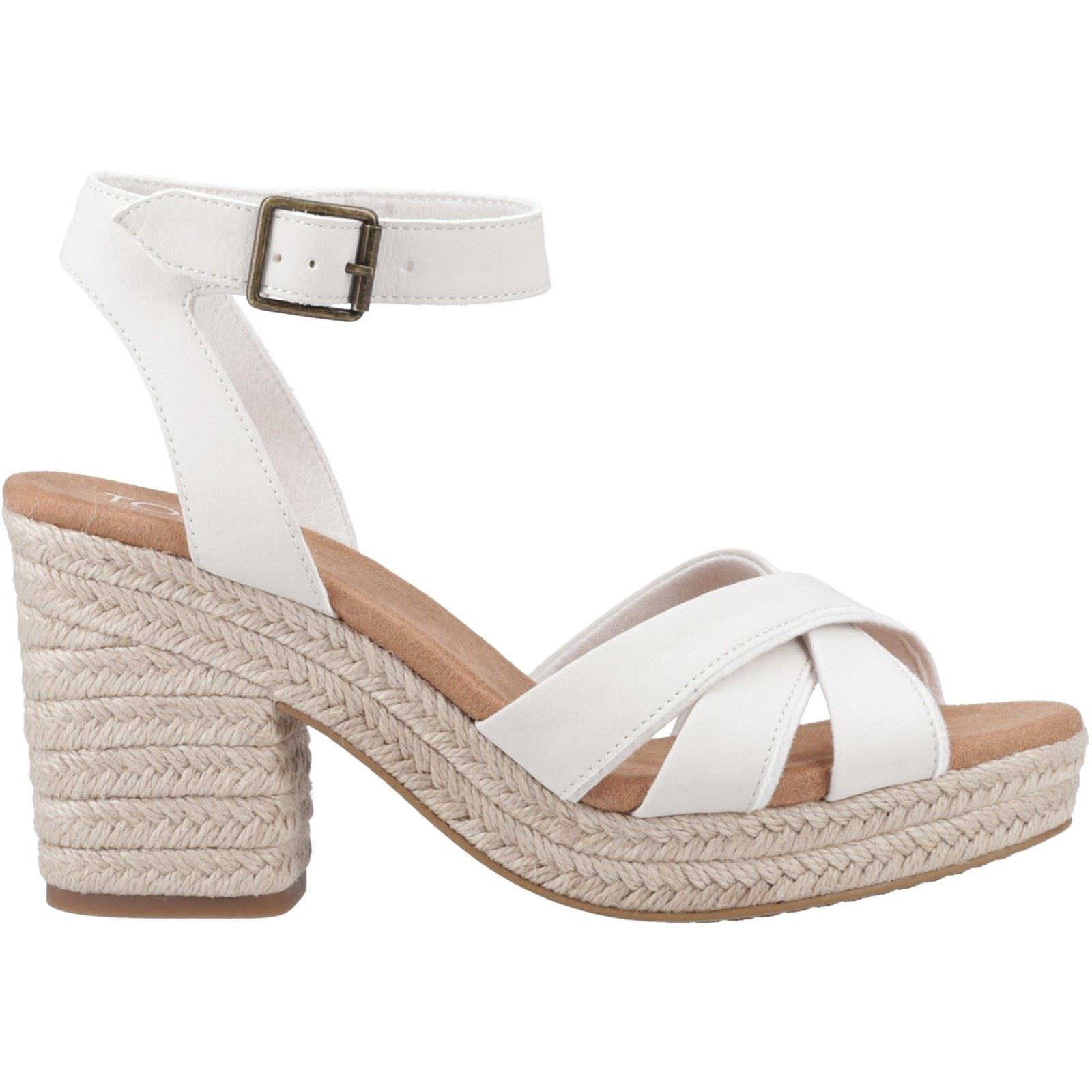 TOMS Majorca Strappy Damen Sandalen Aus Hellem Sandlen