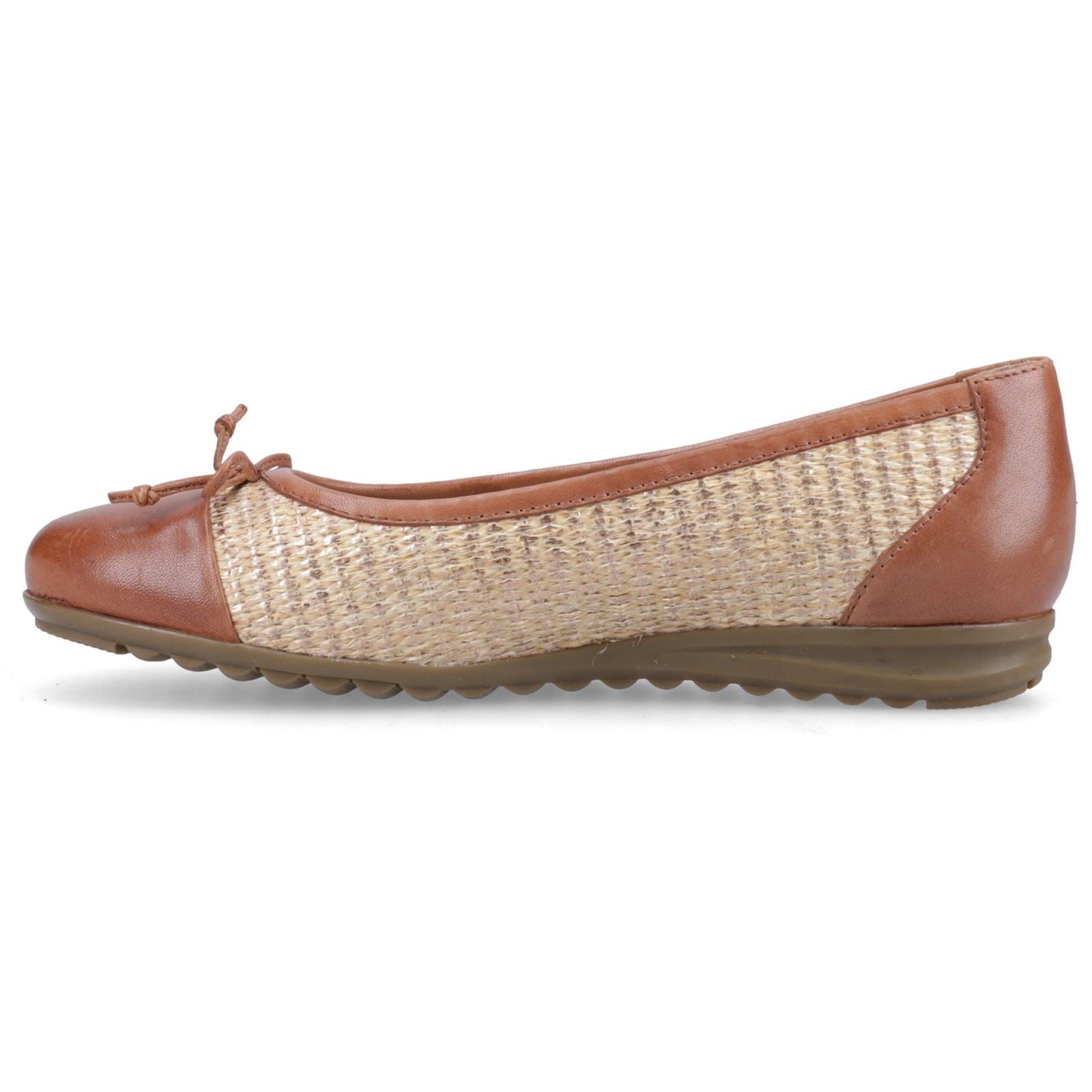 Hush Puppies Laurie Toe Cap Leder Damenschuhe In Braun