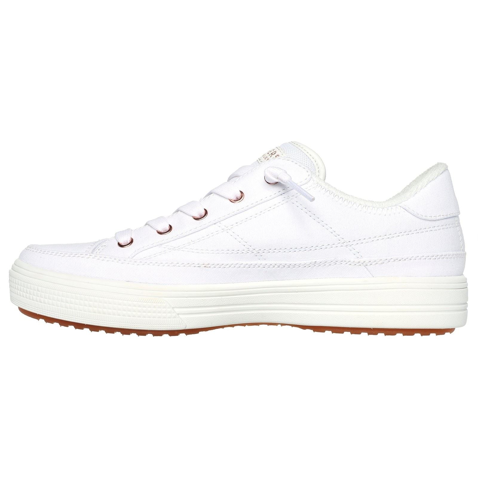 Skechers Arch Fit Arcade - Meet Ya There Textile Damen Weiße Sneakers
