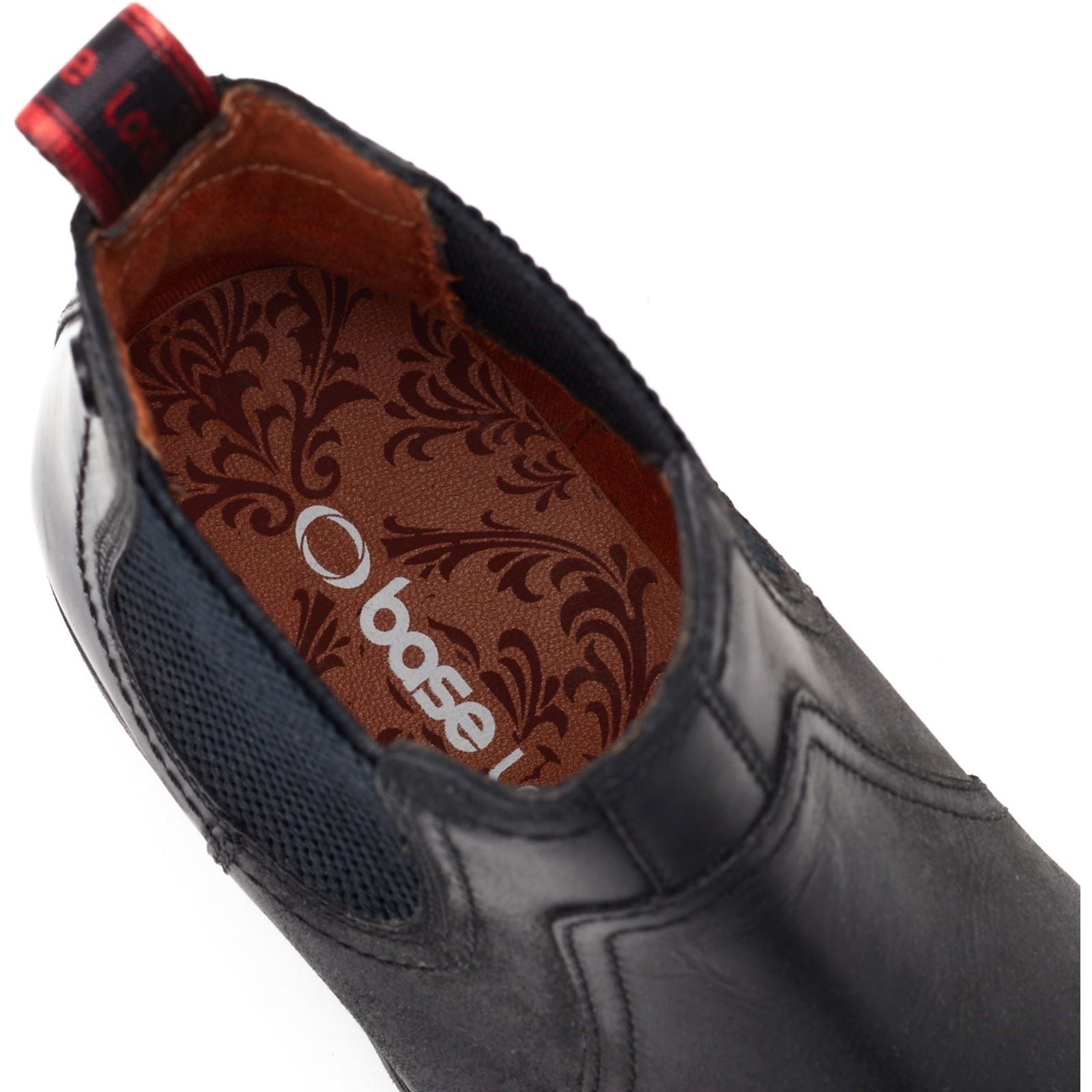 Base London Bateman Leder Herren Schwarze Stiefel