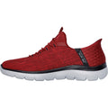 Skechers Summits Key Pace Textile Herren Sneaker In Rot/Schwarz