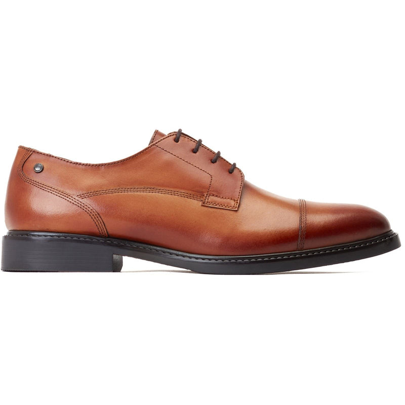 Base London Magnus Leder Herren Oxford Schuhe In Verbranntem Braun.