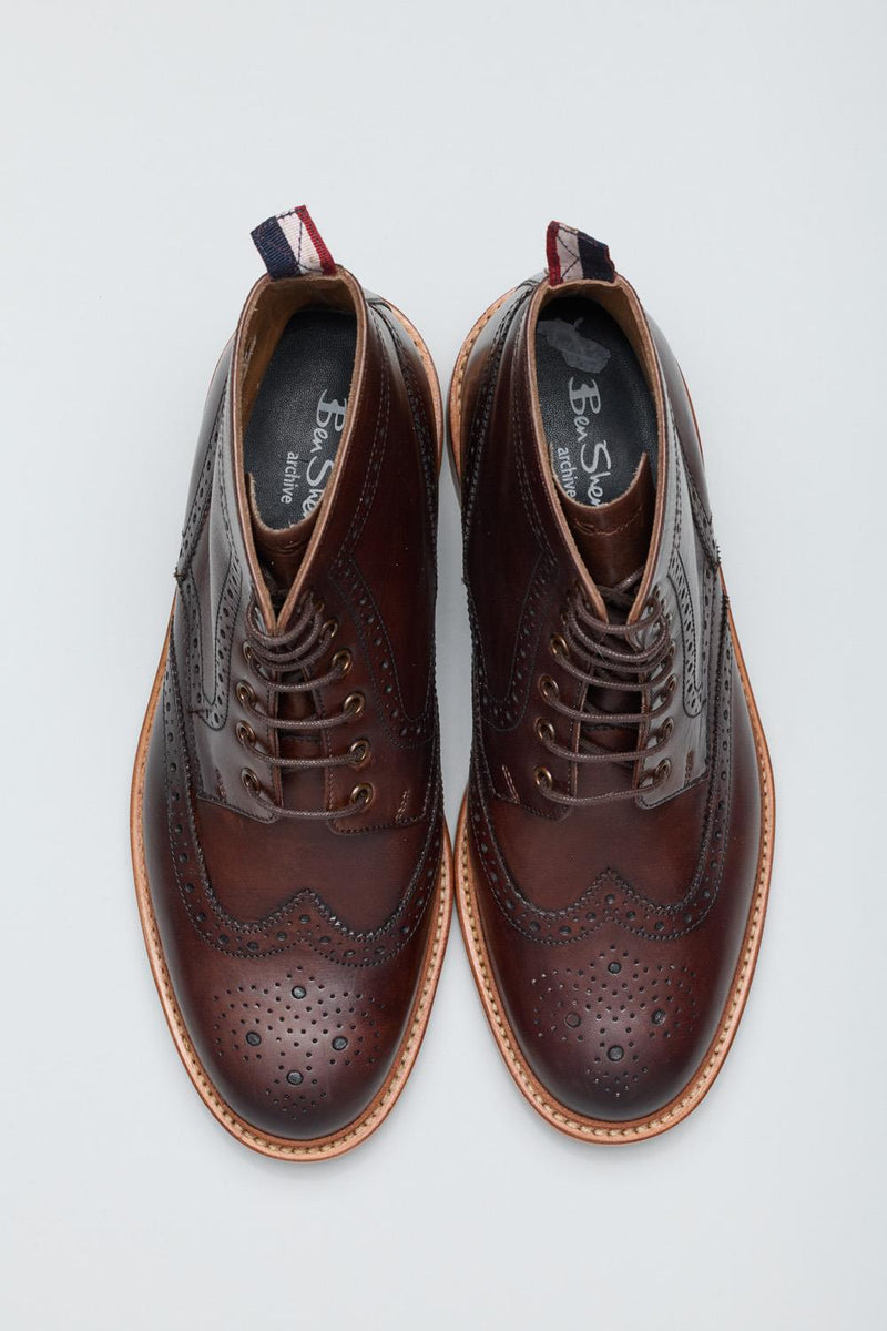 Ben Sherman Arthur Braune Herrenstiefel Aus Leder