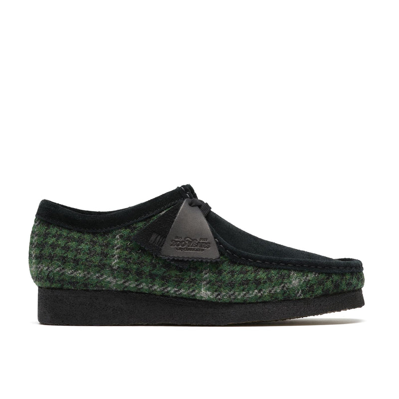 Clarks Originals Wallabee Herren Stoff Stiefel In Grün
