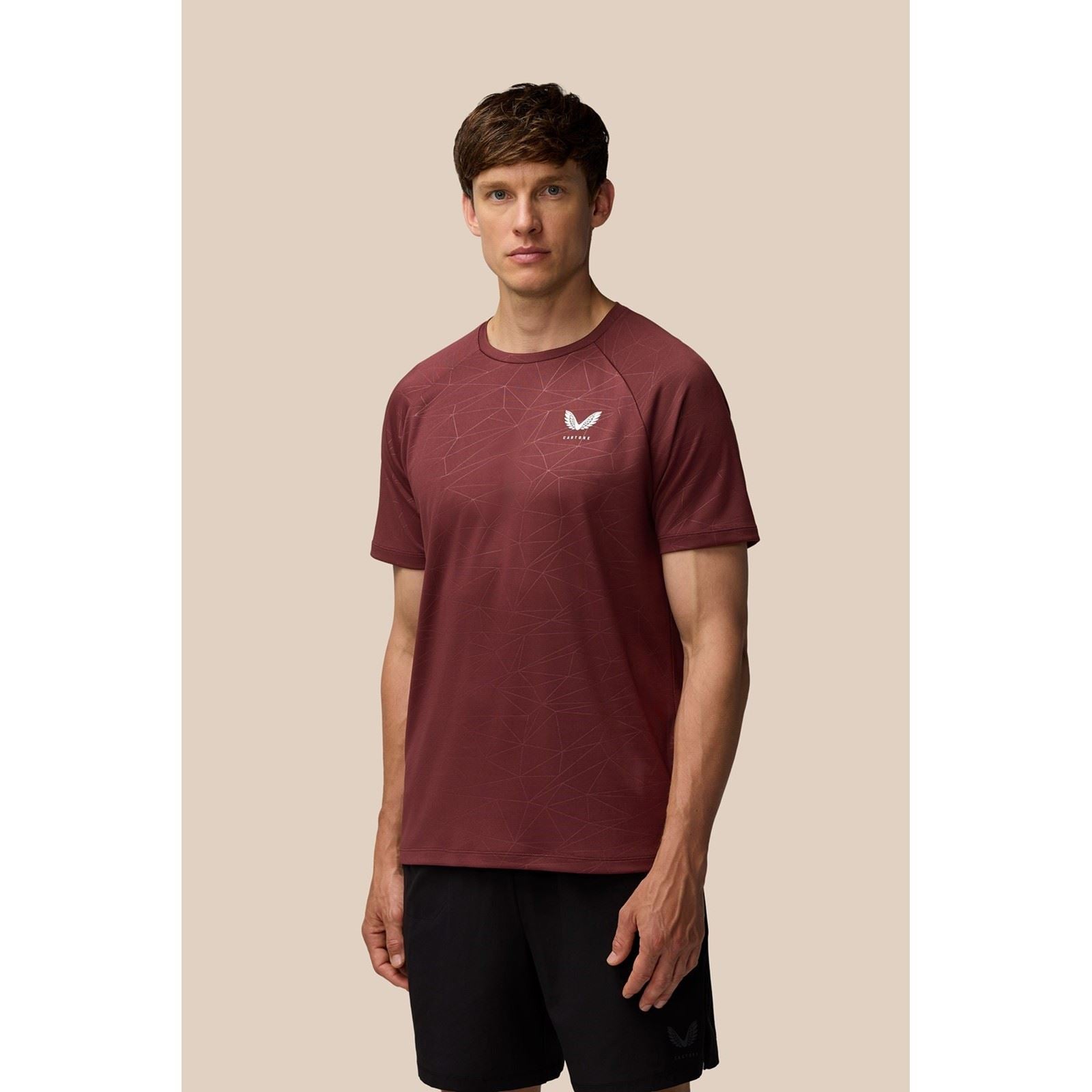 Castore Adapt Training T-Shirt Polyester Herren Lila Activewear T-Shirts
