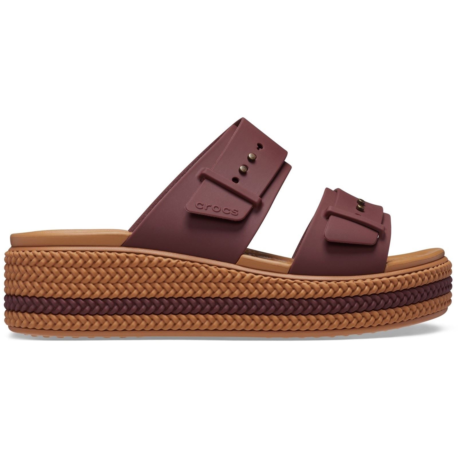 Crocs Brookly Buckle Low Damen Sandalen Aus Thermoplastischem Material In Dunkel Ton