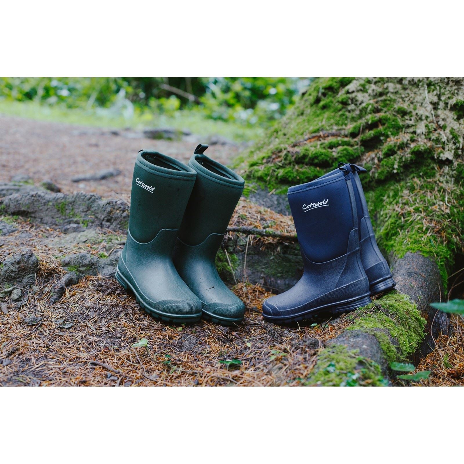 Cotswold Hilly Neoprene TPR+Neopren Unisex Kinder Gummistiefel in Grün