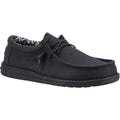 HEYDUDE Wally Canvas 100% Baumwolle Herren Bootsschuhe In Schwarz