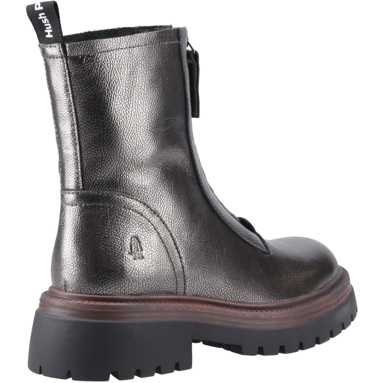 Hush Puppies Roxanna Damen Stiefel aus Leder in Zinnfarben