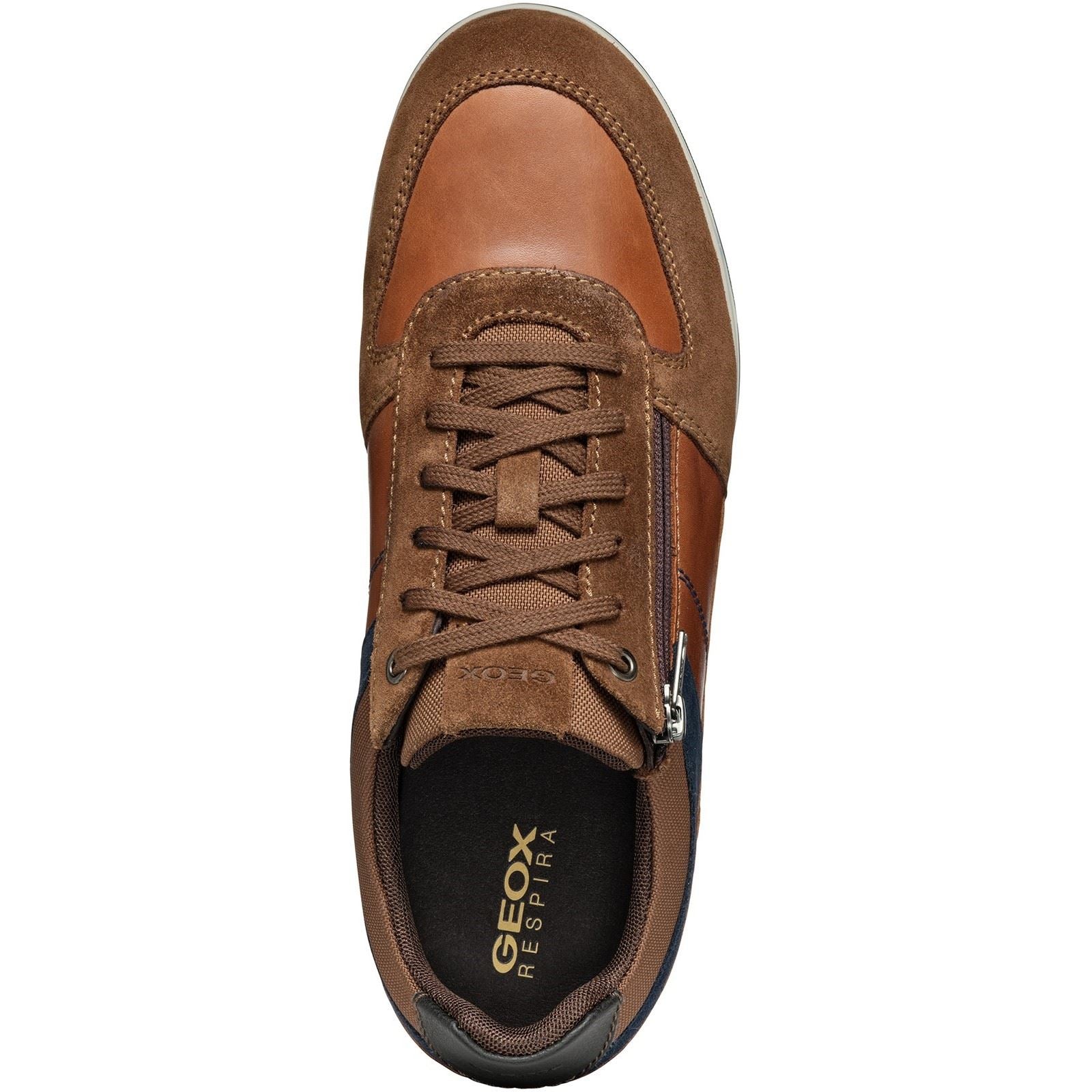 Geox U Renan B Wildleder Herren Sneakers In Braun/Navy