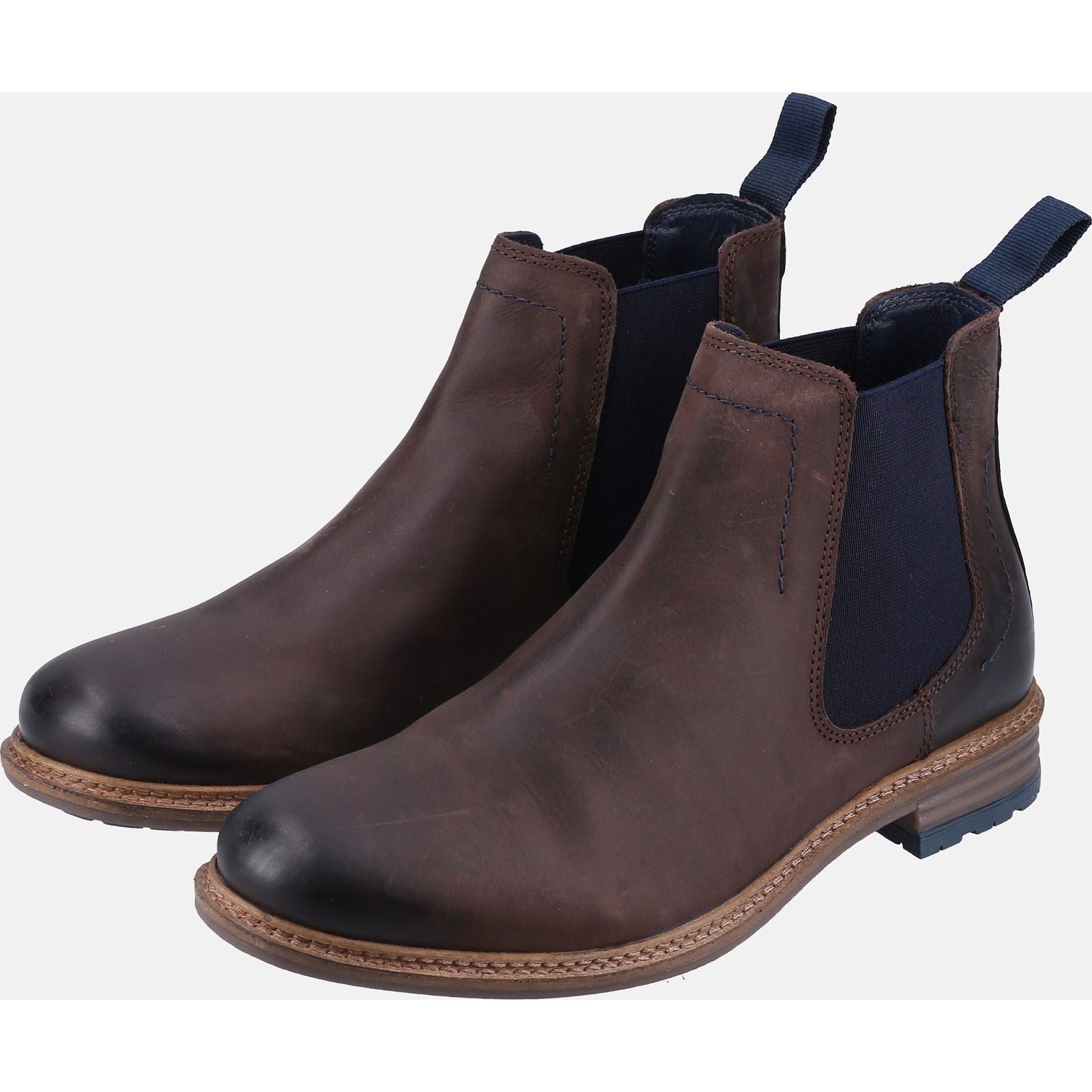 Hush Puppies Justin Chelsea Braune Herrenstiefel Aus Leder