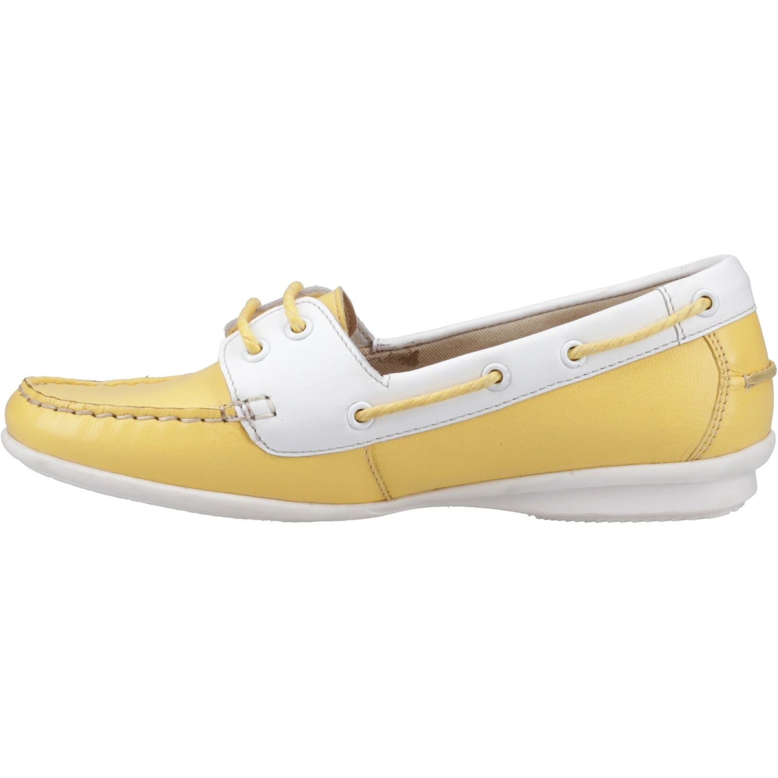 Hush Puppies Irene Damen Bootsschuhe Aus Gelbem Leder