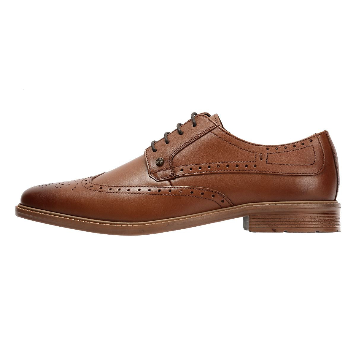 Lambretta Stockton Herren Leder Braune Schnürschuhe