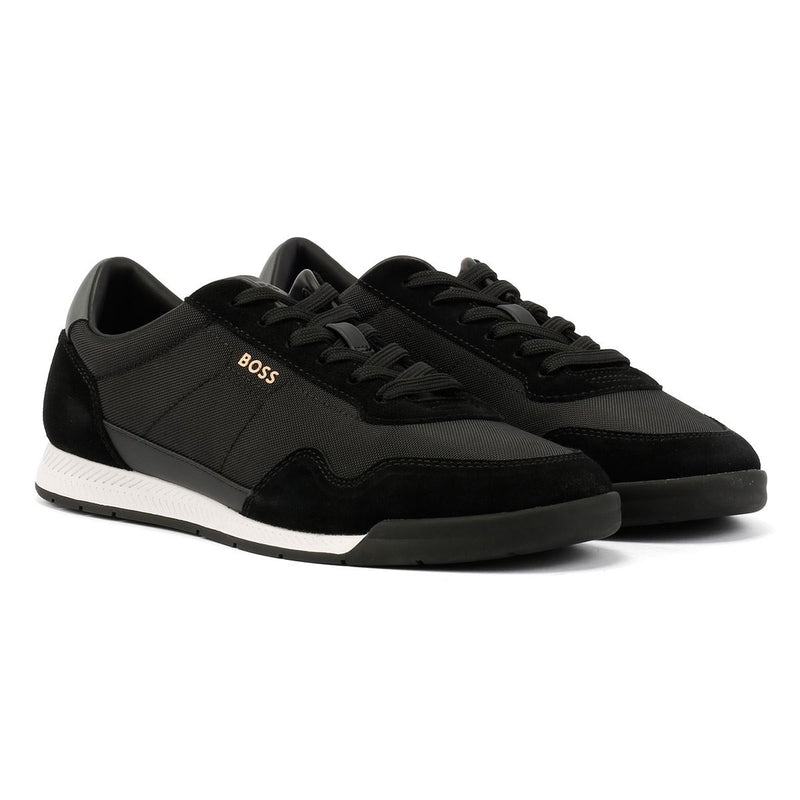 Boss Titanium Herren Schwarze Turnschuhe