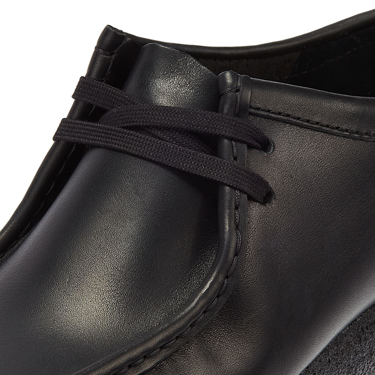 Clarks Wallabee Leder Herren Schnürschuhe In Schwarz