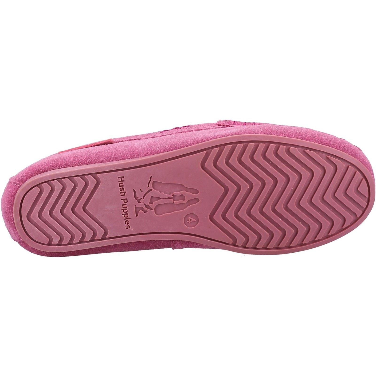 Hush Puppies Annie Mocassin Wildleder Damenrosa Hausschuhe