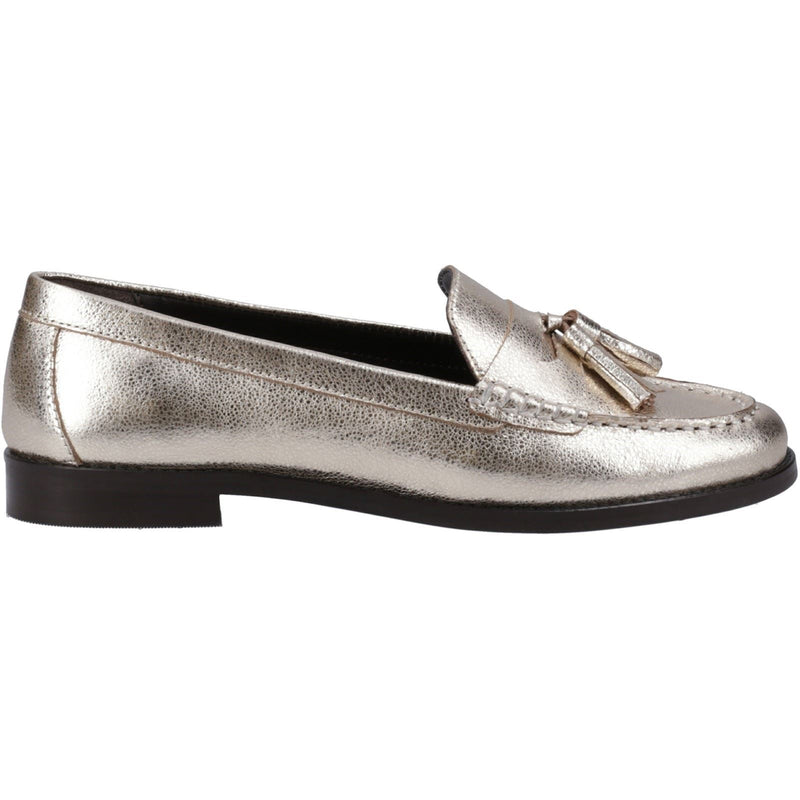 Hush Puppies Connie Damen Goldene Leder Slipper