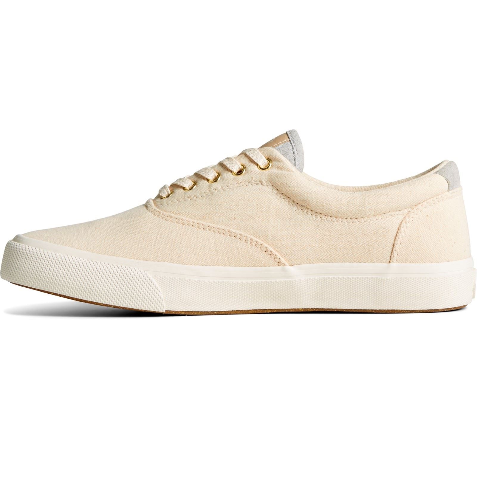Sperry Men's SeaCycled Striper II CVO Baumwoll-Herren-Natursneakers