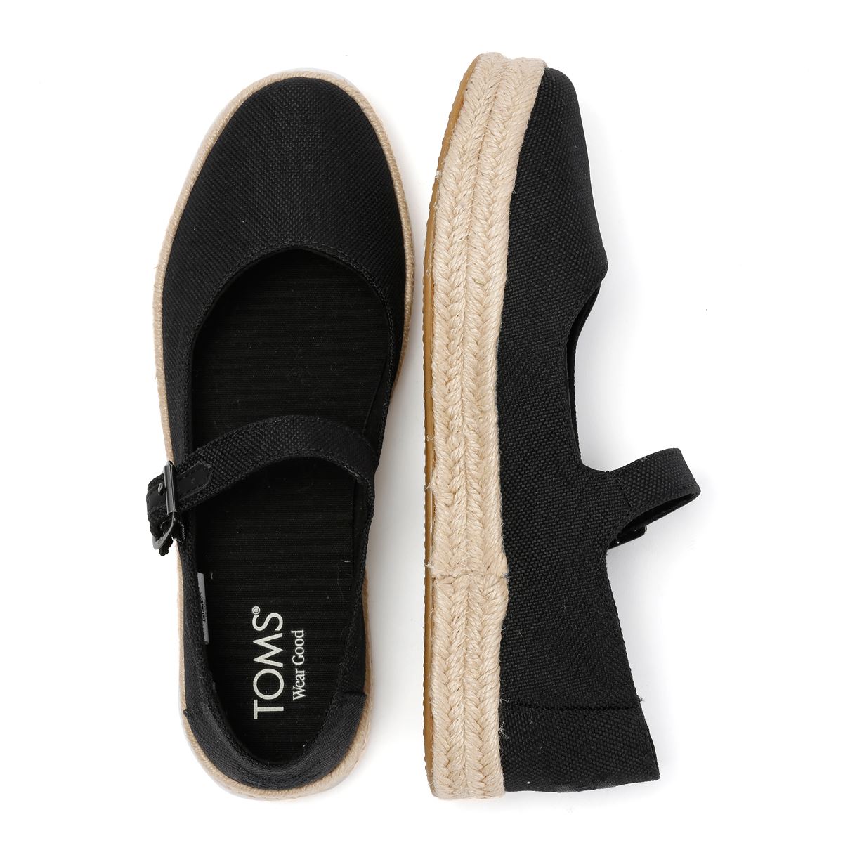 TOMS Carolina Mary Jane Textile Damen Schwarze Farbe Espadrilles