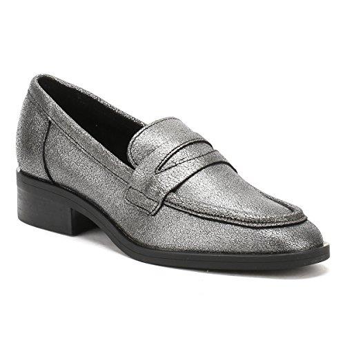 Tower Footwear Pulverized Damen-Silberlederslipper