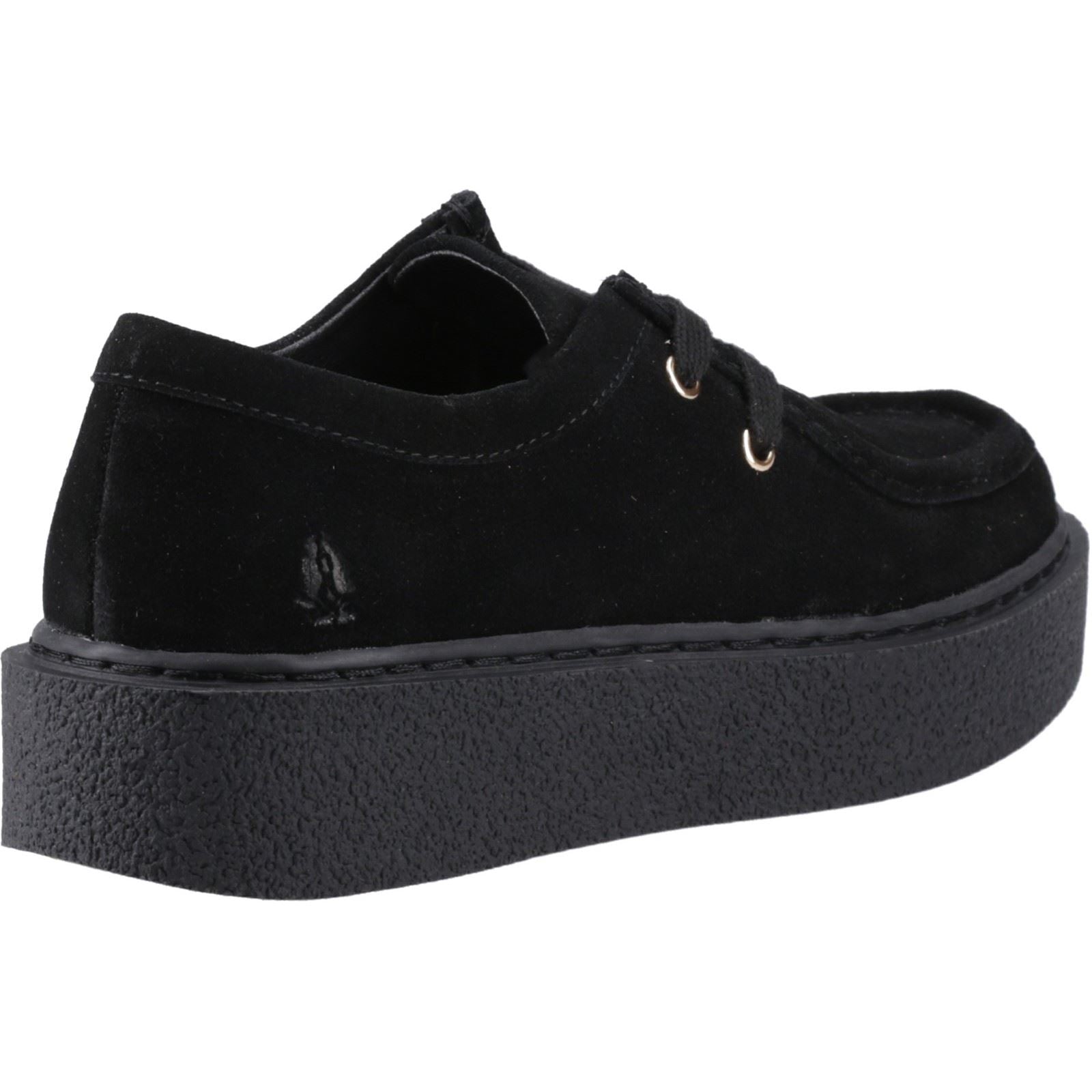Hush Puppies Bridie Suede Damen Mokassins Aus Schwarzem Leder